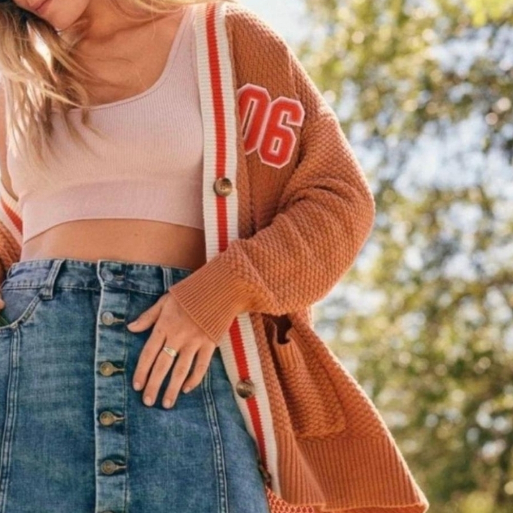 Aerie Varsity Oversized Cardigan - Picture 7 of 7